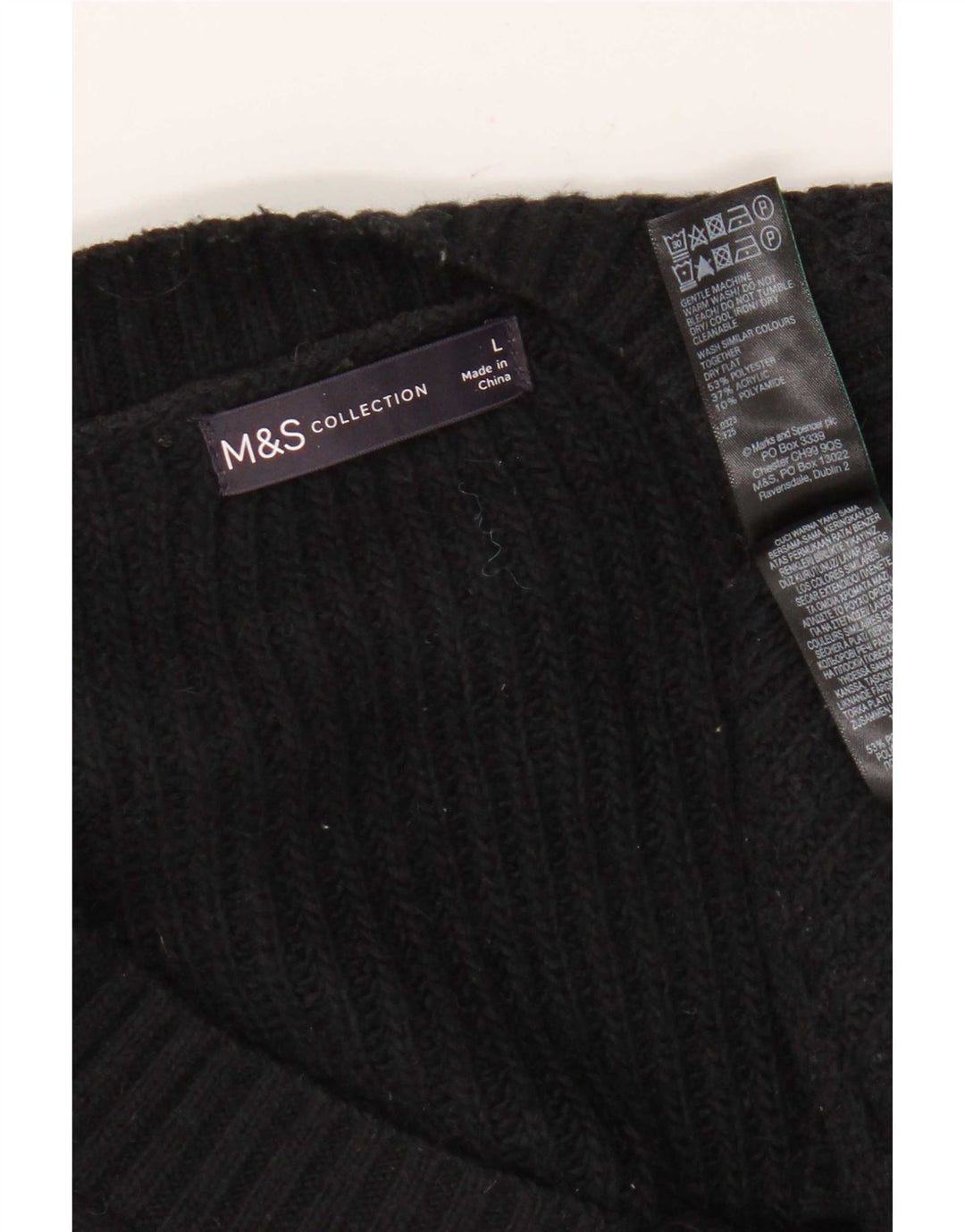 Marks & Spencer - Camiseta sin mangas para hombre, talla grande, poliéster negro