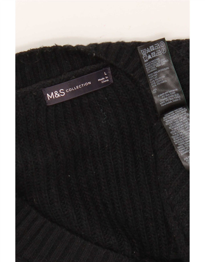Marks & Spencer - Camiseta sin mangas para hombre, talla grande, poliéster negro