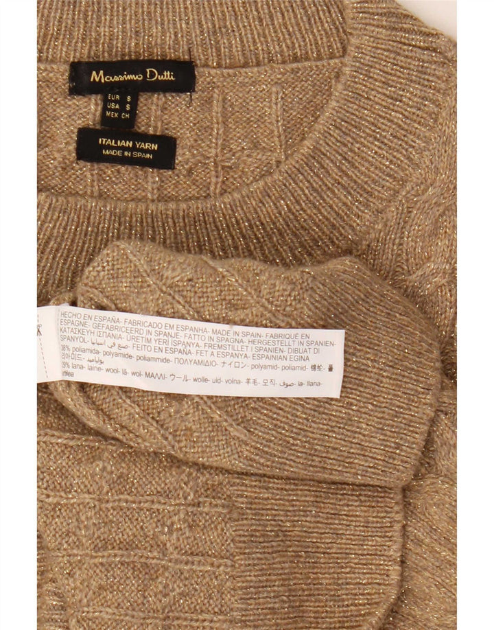 Massimo Dutti Jersey Oversize con Cuello Redondo para Mujer UK 10 Small Gris