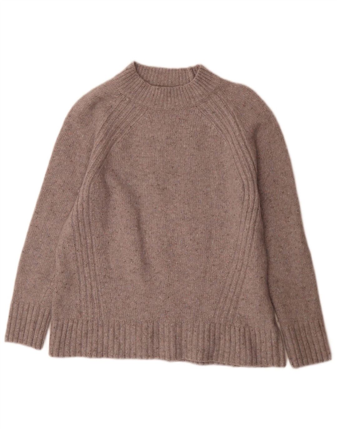 Suéter tipo jersey con cuello alto para mujer de White Stuff, talla grande, gris moteado