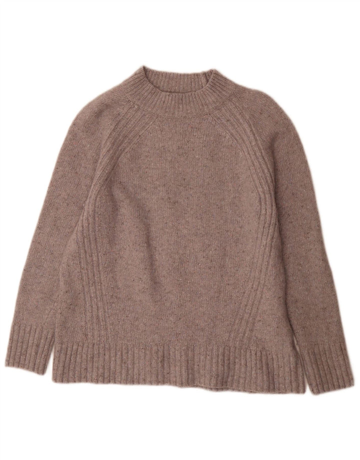Suéter tipo jersey con cuello alto para mujer de White Stuff, talla grande, gris moteado