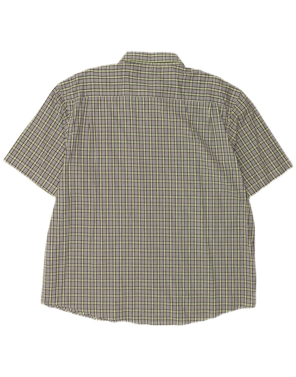 James Pringle Camisa de golf de manga corta para hombre 2XL Algodón a cuadros verdes
