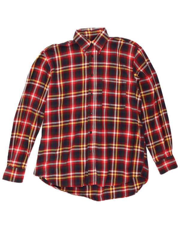 Camisa de franela vintage para hombre talla 16 41 cheque rojo grande