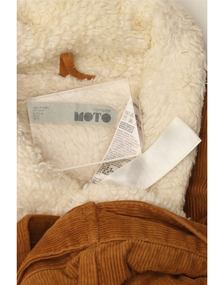 TOPSHOP Chaqueta Sherpa de Pana para Mujer UK 46 Grande Algodón Marrón