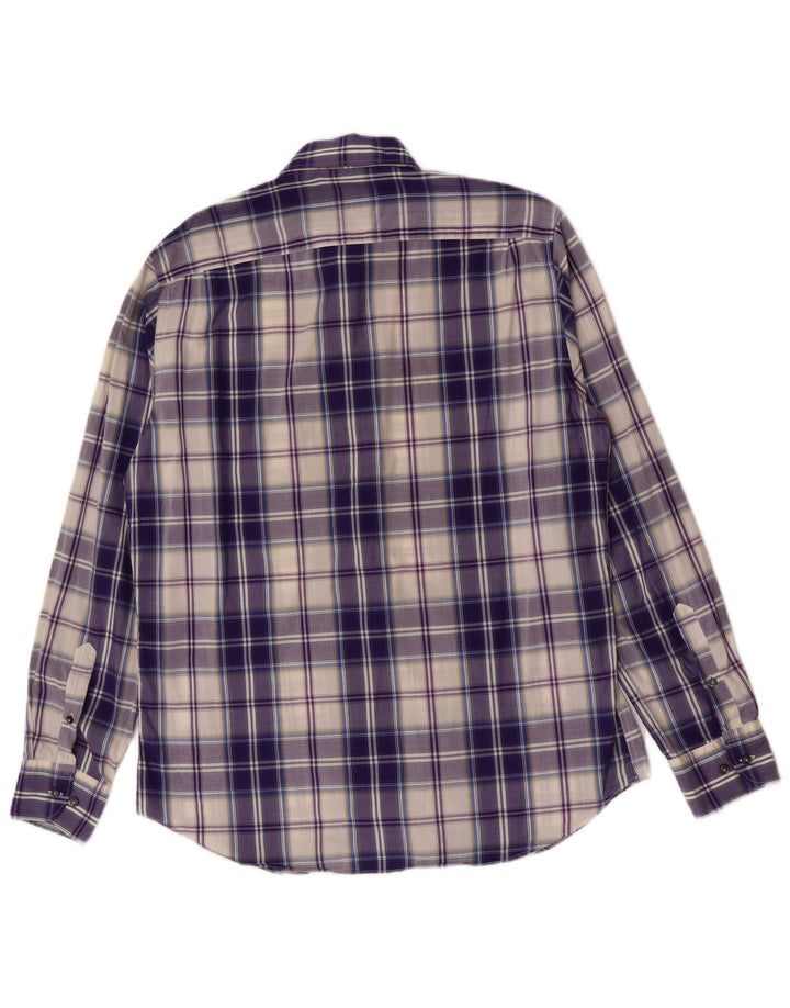 Camisa Massimo Dutti Hombre Large Cuadros Morados