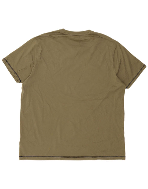 Camiseta Penguin Hombre Top 3XL Algodón Verde