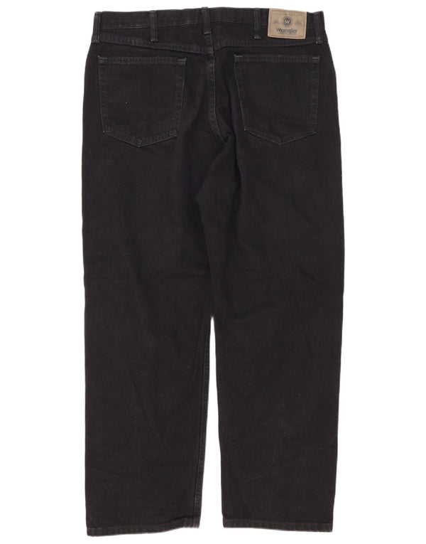 Wrangler Pantalones informales de ajuste relajado para hombre W36 L29 Algodón negro