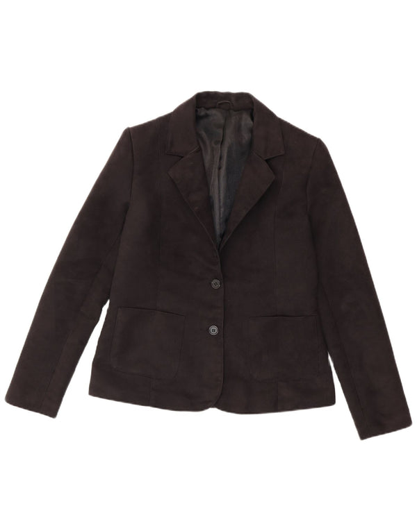 Topshop Chaqueta tipo blazer de 2 botones para mujer UK 40 Mediano Poliéster negro