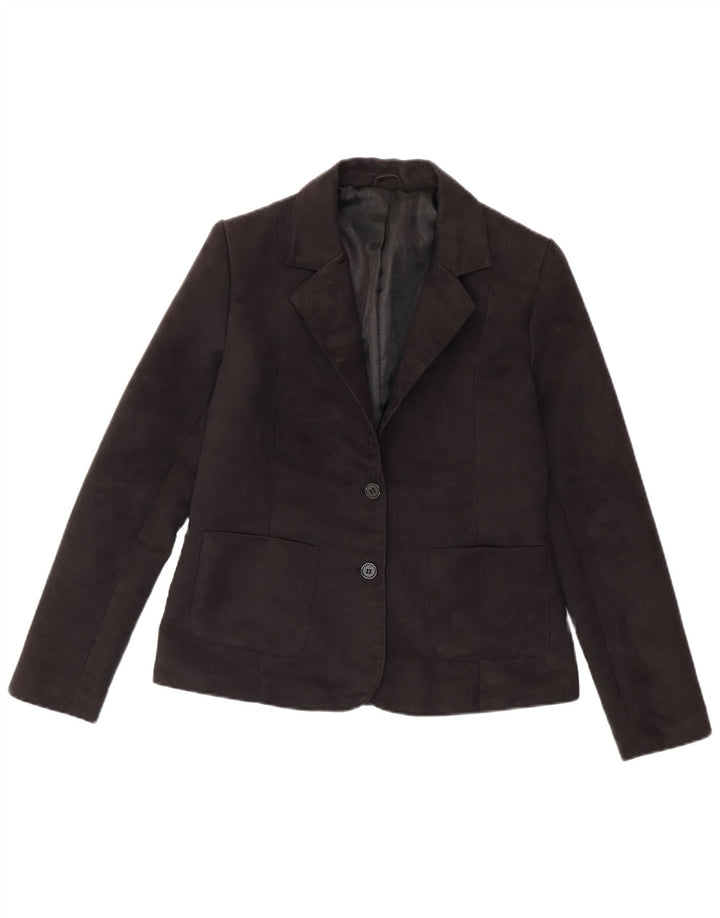 Topshop Chaqueta tipo blazer de 2 botones para mujer UK 40 Mediano Poliéster negro