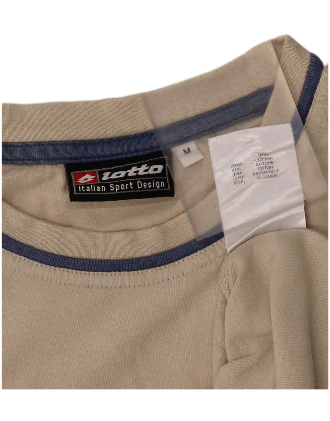 LOTTO Camiseta Gráfica Hombre Top Algodón Beige Medio