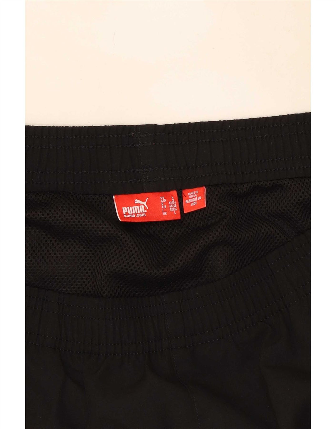 Puma Pantalones cortos deportivos con gráficos para hombre, talla grande, negro