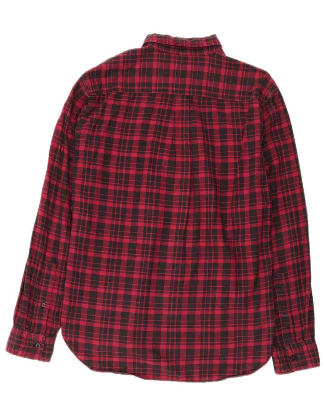 Dockers Camisa de franela de corte estándar para hombre Algodón a cuadros rojos medianos