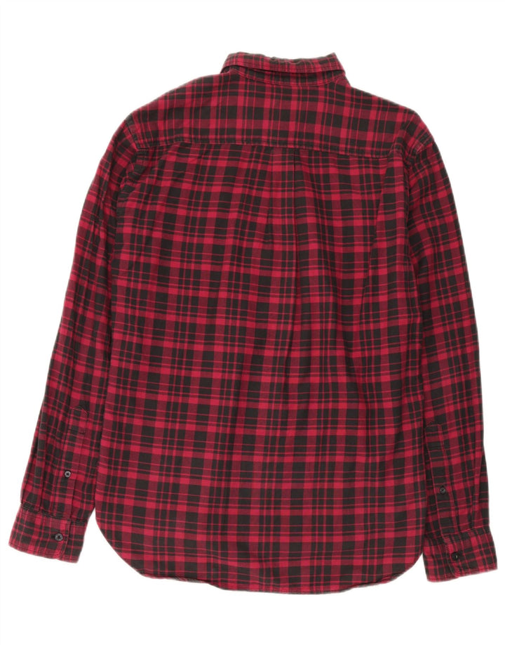 Dockers Camisa de franela de corte estándar para hombre Algodón a cuadros rojos medianos