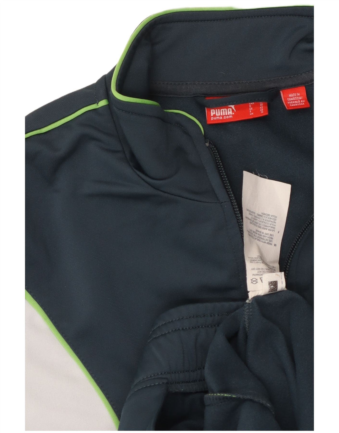PUMA Chaqueta de chándal para mujer UK 12 Medium Azul marino Colorblock