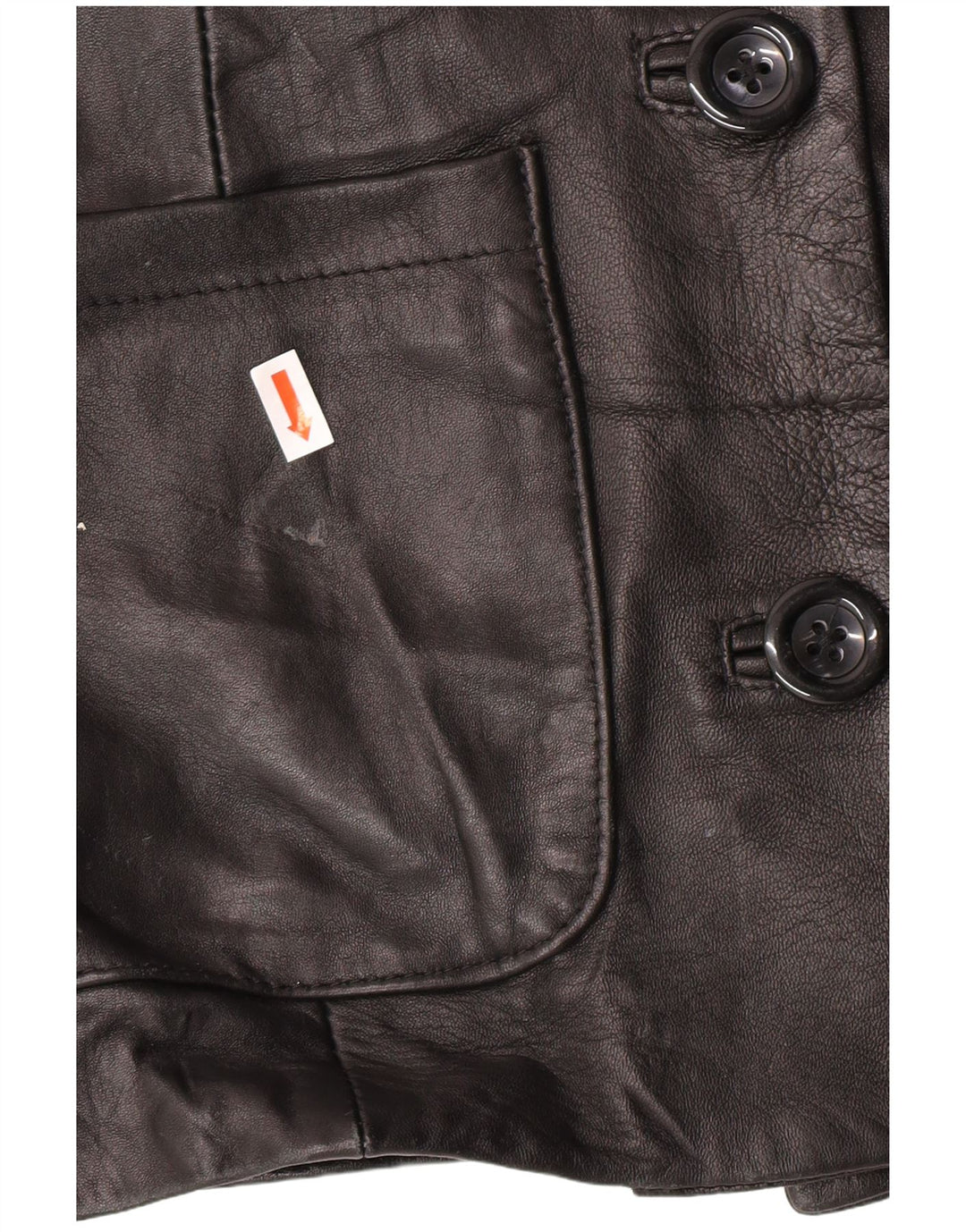 Chaqueta de cuero vintage para mujer IT 44 Mediana Negra Clásica