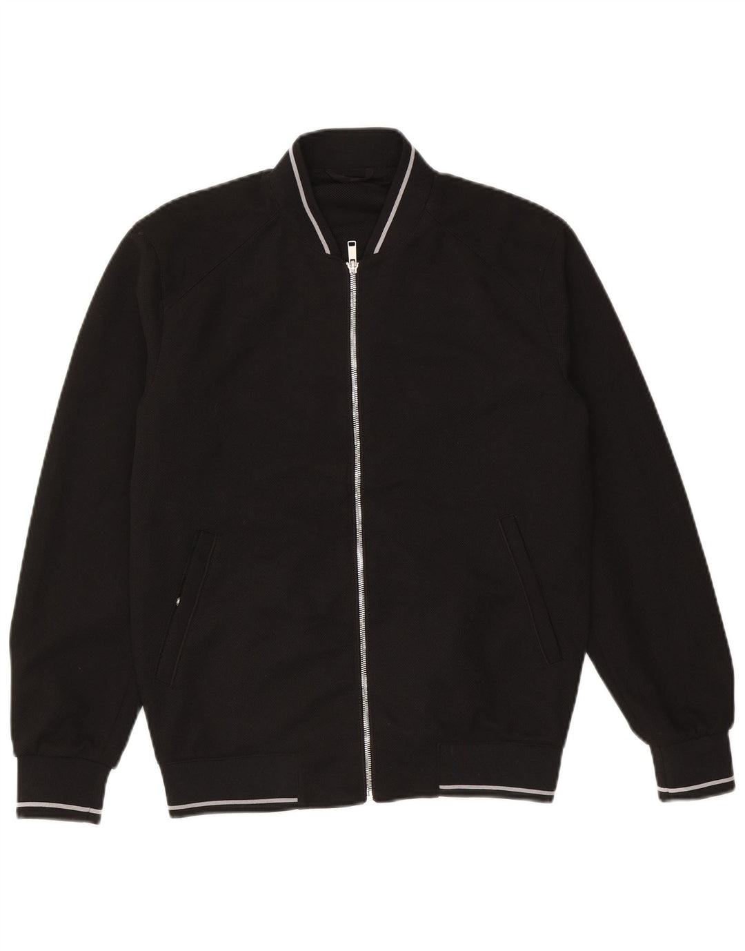 Zara Hombre Chándal Top Chaqueta Mediana Poliéster Negro
