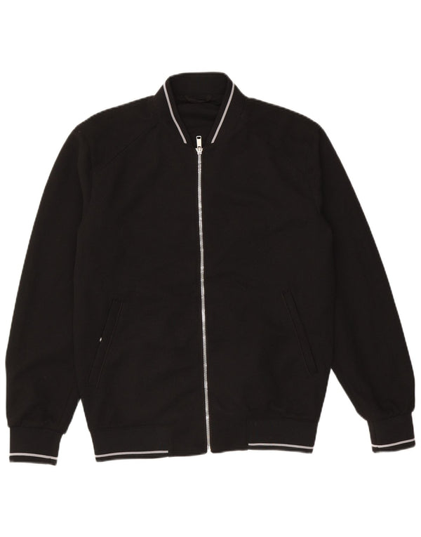 Zara Hombre Chándal Top Chaqueta Mediana Poliéster Negro