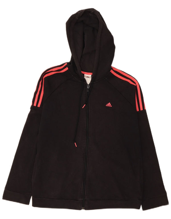 Adidas Sudadera con capucha y cremallera para mujer UK 40/40 Grande Algodón negro