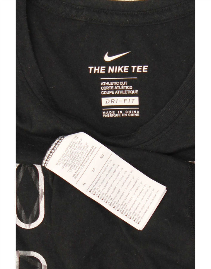 Nike Camiseta Dri Fit Graphic para hombre Top XL Poliéster negro