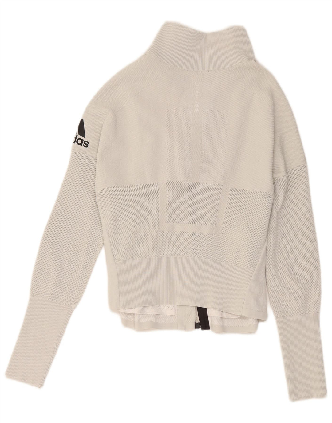 Adidas - Chaqueta de chándal gráfica para mujer, talla 8/10, poliéster blanco pequeño