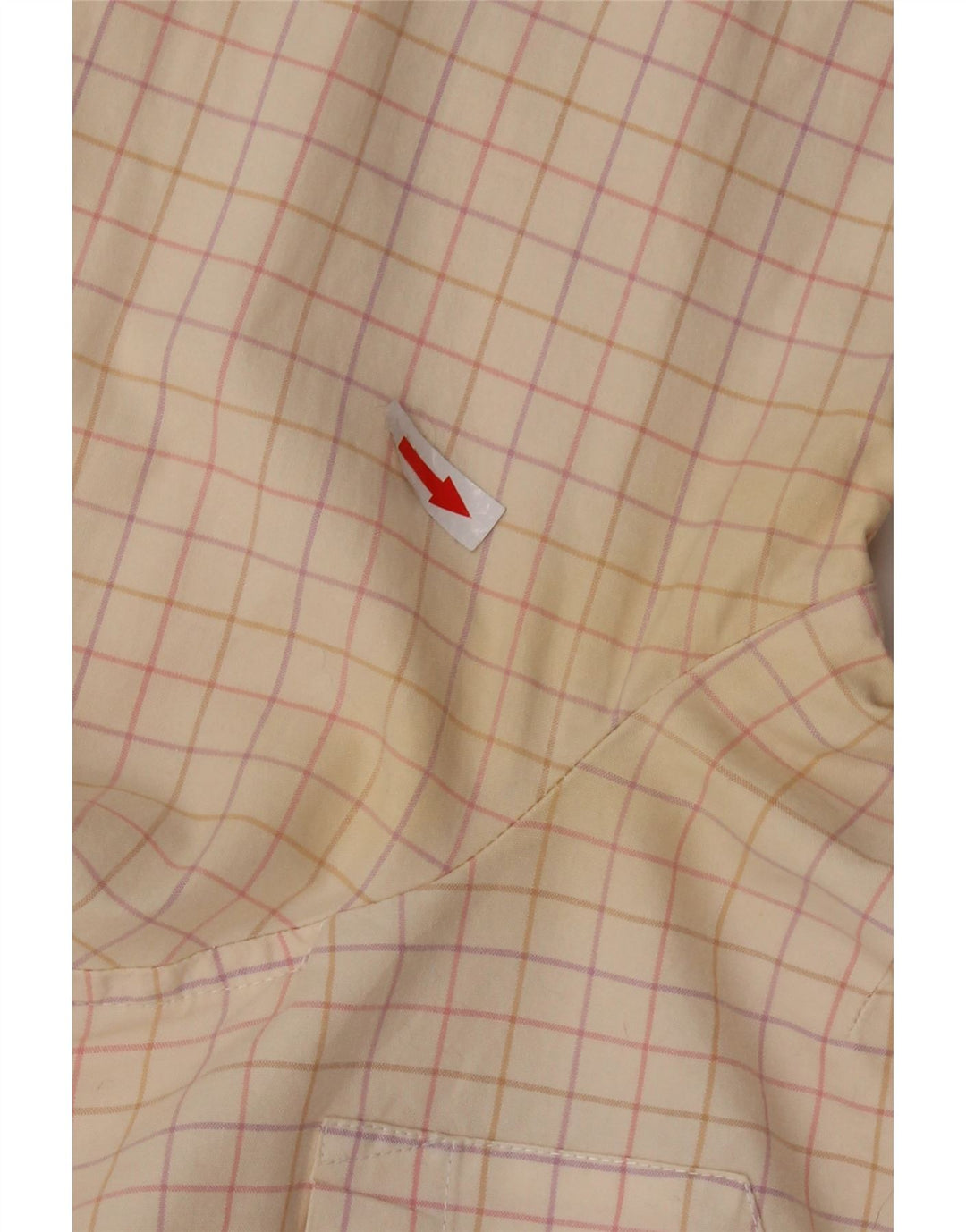 Camisa de manga 3/4 para mujer Gap UK 46 Large Beige Check
