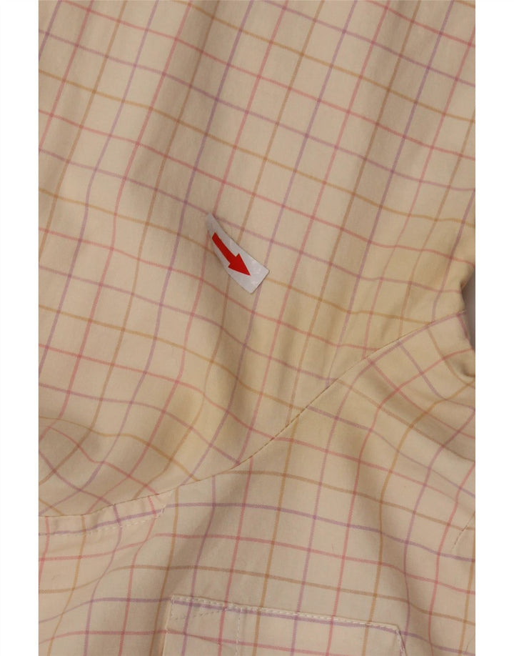 Camisa de manga 3/4 para mujer Gap UK 46 Large Beige Check