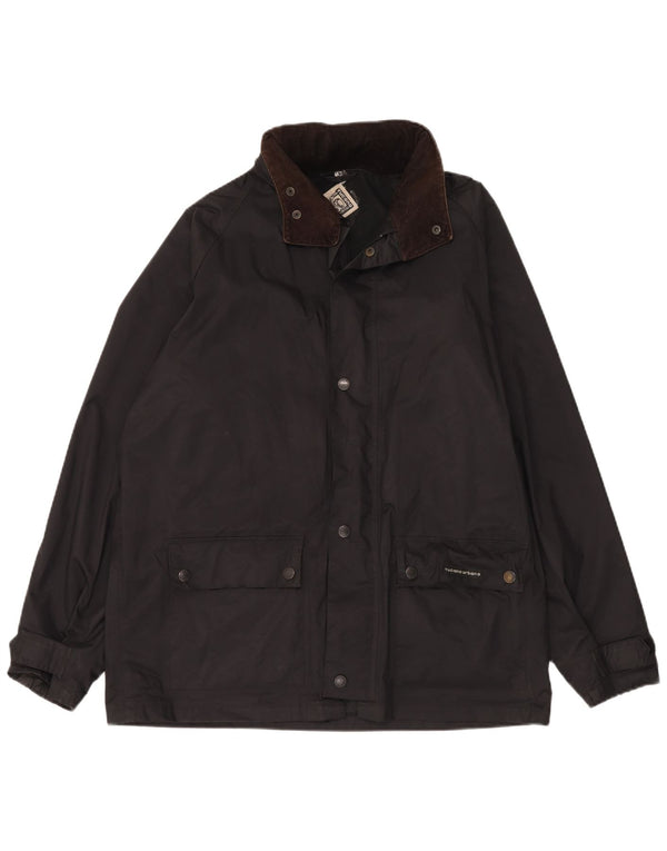 Tucano Urbano Chaqueta impermeable con capucha para hombre UK 38 Medium Black Nylon