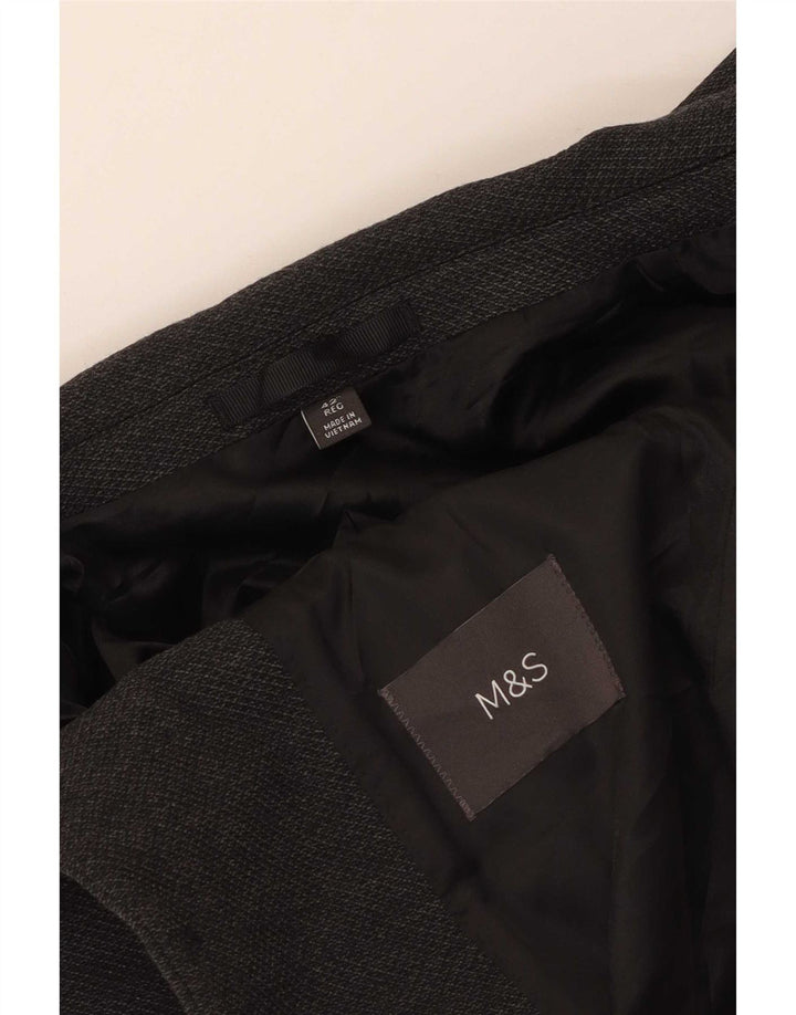Marks & Spencer Chaqueta tipo blazer con 2 botones para hombre, talla 42, color gris