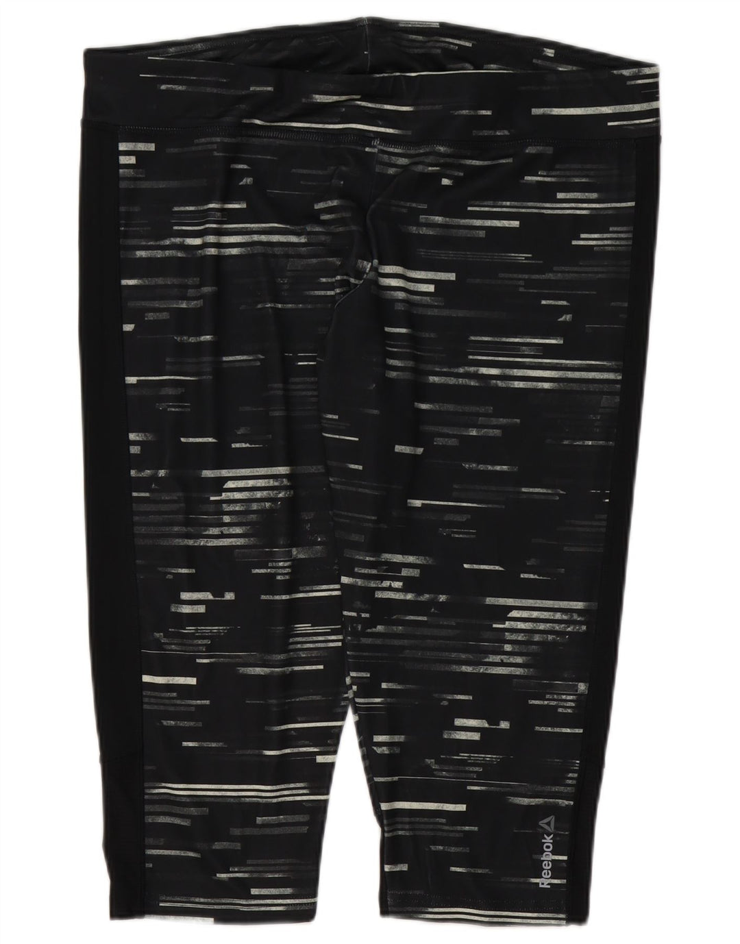 Reebok Leggings Capri para Mujer UK 24/26 2XL Poliéster a Rayas Negro