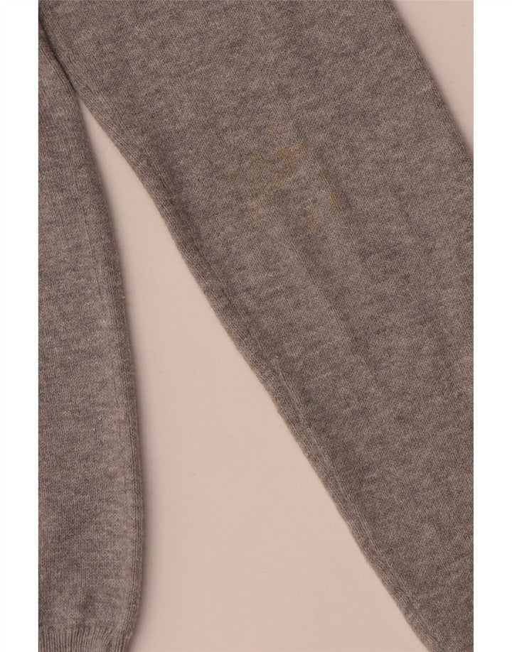 Zara Mujer Cárdigan Suéter UK 10 Small Gris Algodón