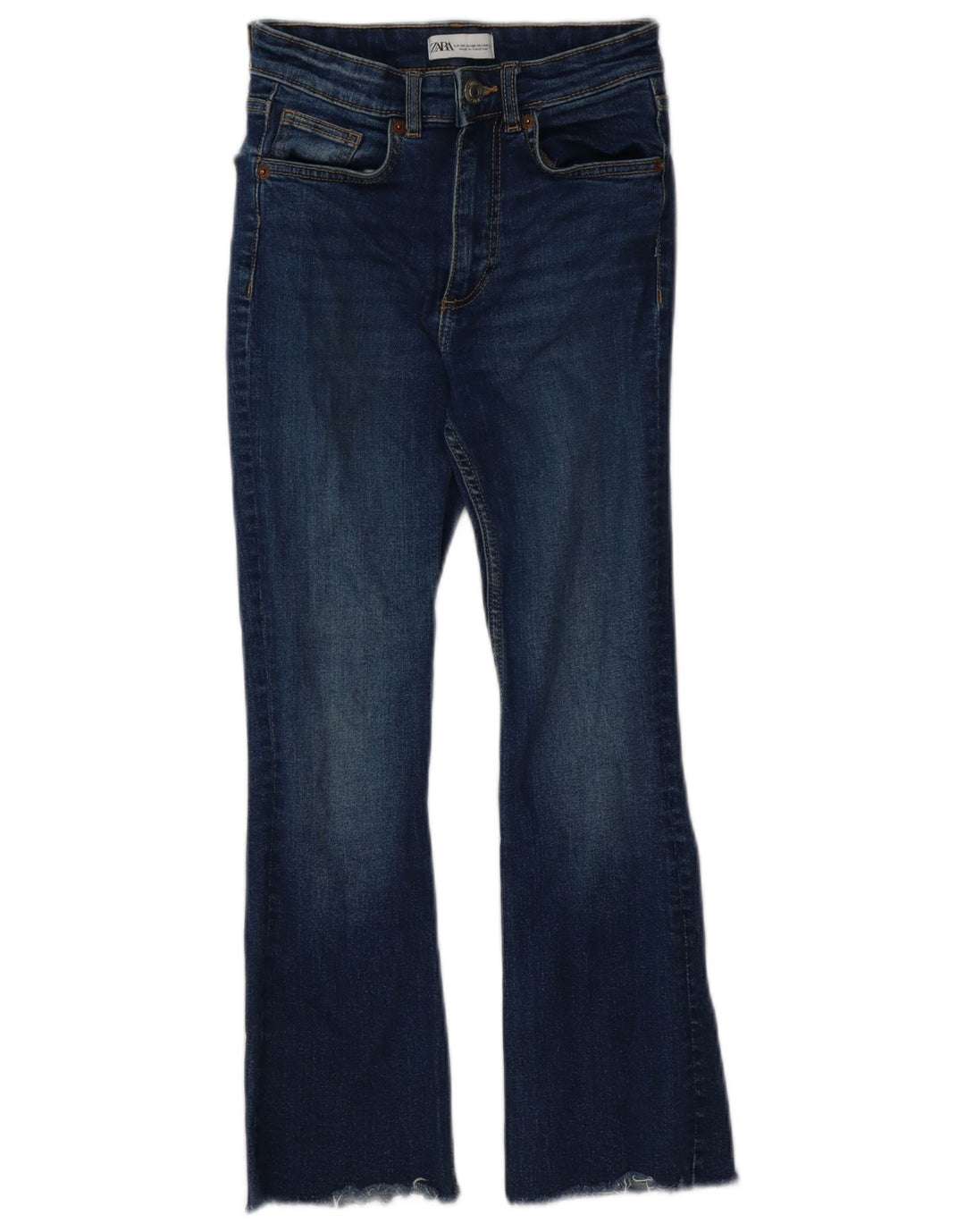 Zara Vaqueros Acampanados Mujer EU 34 2XS W24 L25 Algodón Azul