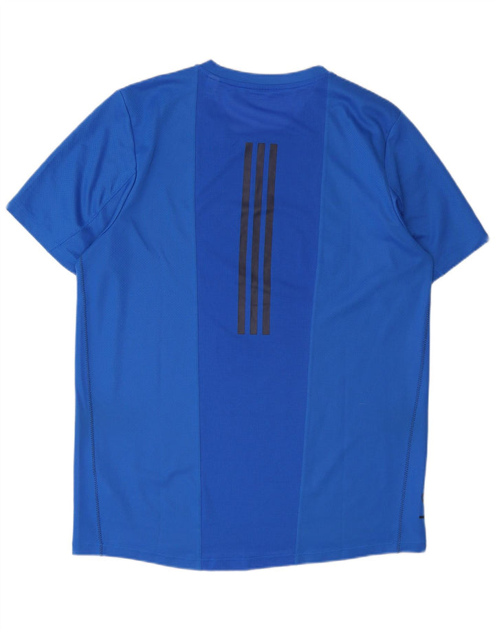 Adidas - Camiseta gráfica para hombre, talla grande, poliéster azul