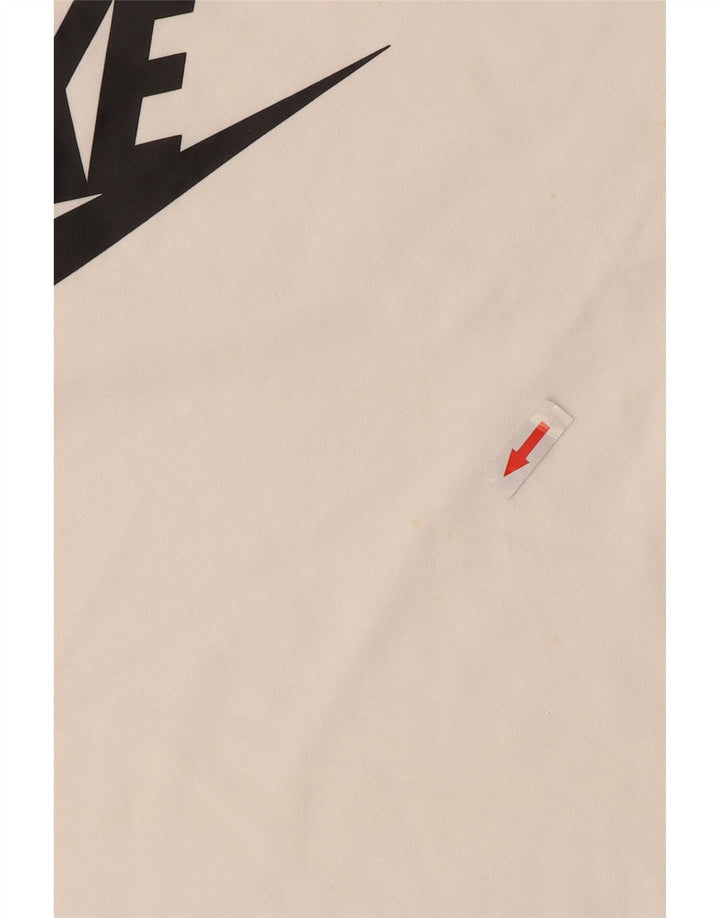 Nike Camiseta gráfica de manga larga para hombre XL Algodón blanco