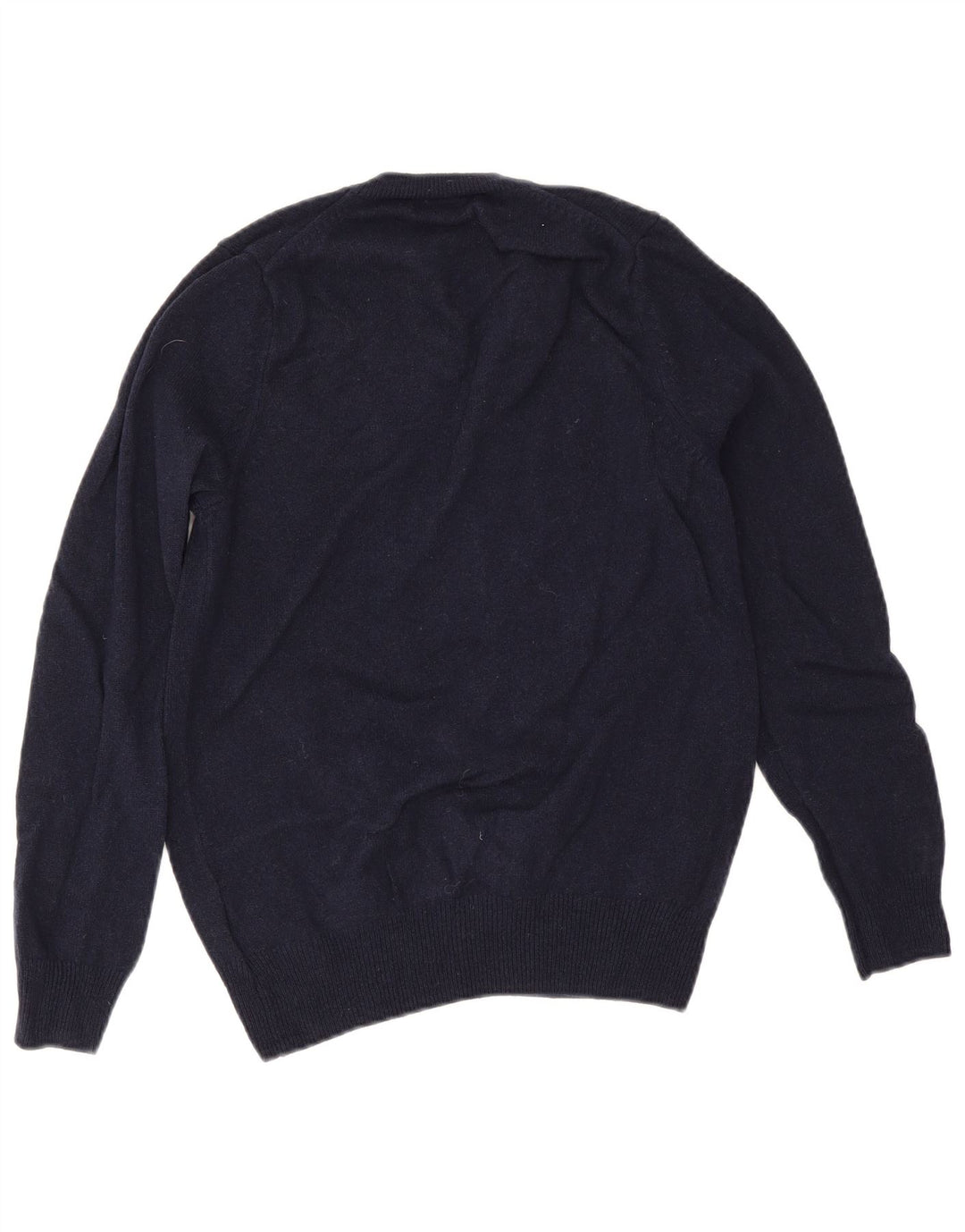 Marks & Spencer Suéter con Cuello en V para Hombre Pequeño Lana Azul Marino