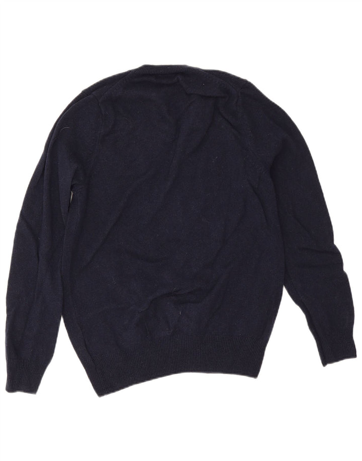 Marks & Spencer Suéter con Cuello en V para Hombre Pequeño Lana Azul Marino
