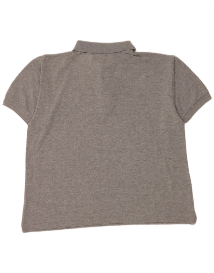 Polo Reebok para hombre de algodón moteado gris grande