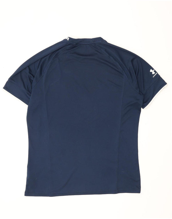 Under Armour Camiseta estampada Heat Gear para hombre Top XL Poliéster azul marino
