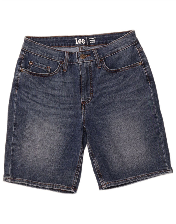 LEE Bermudas de mezclilla para mujer, tiro medio, regulares, US 10, grande, W28, azul