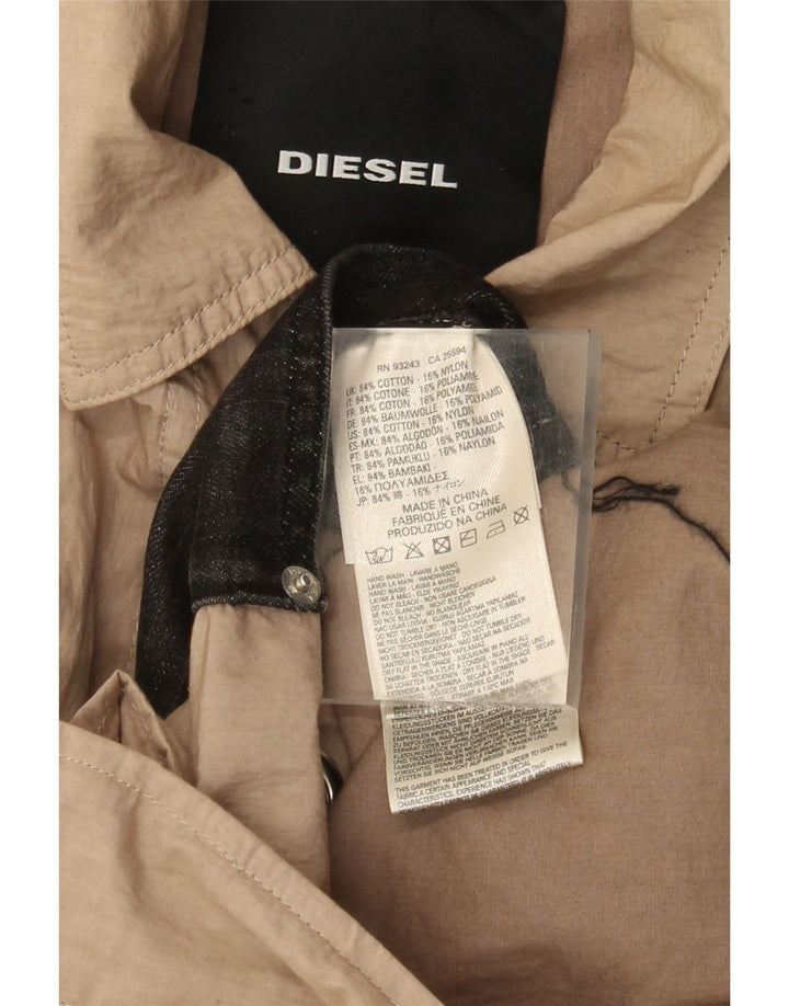 Diesel Mujer Gabardina UK 40 Grande Algodón Beige