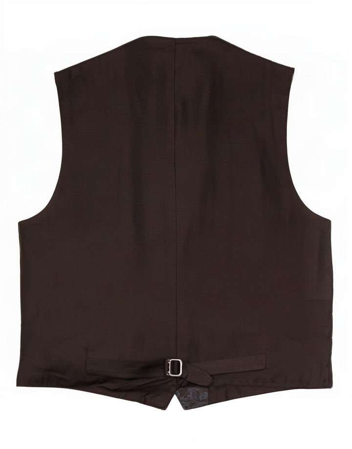 Chaleco gráfico vintage para hombre poliéster negro grande