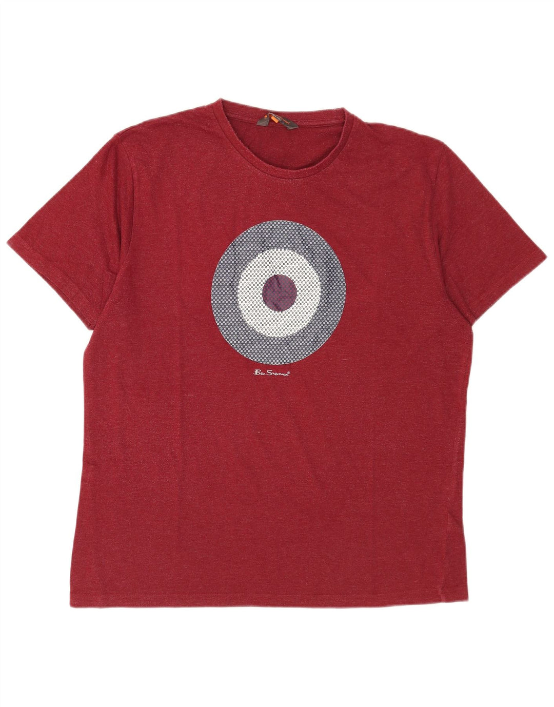 Ben Sherman Camiseta gráfica para hombre Top grande de algodón rojo