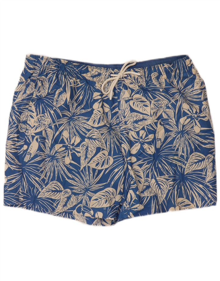 Marks & Spencer - Bañador para hombre, talla grande, poliéster floral azul