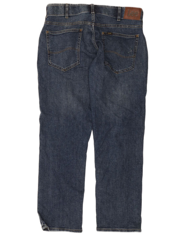 Lee Jeans Rectos De Corte Regular Para Hombre W34 L29 Algodón Azul