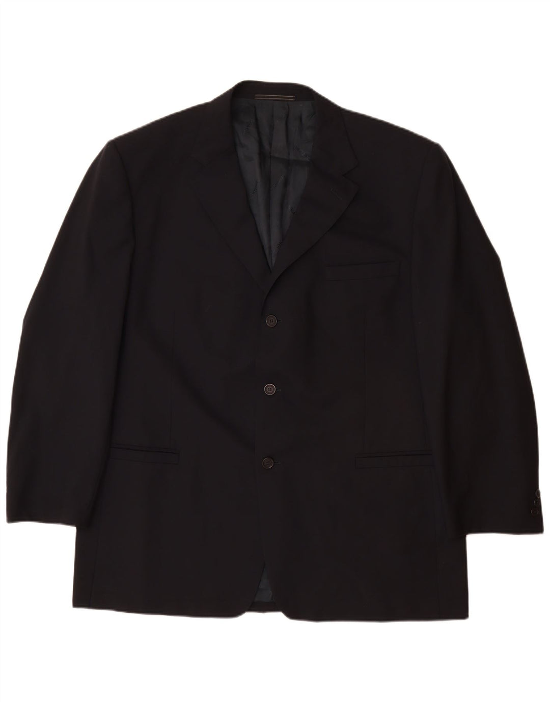 VERSACE Chaqueta blazer clásica de 3 botones para hombre UK 42 XL Azul marino