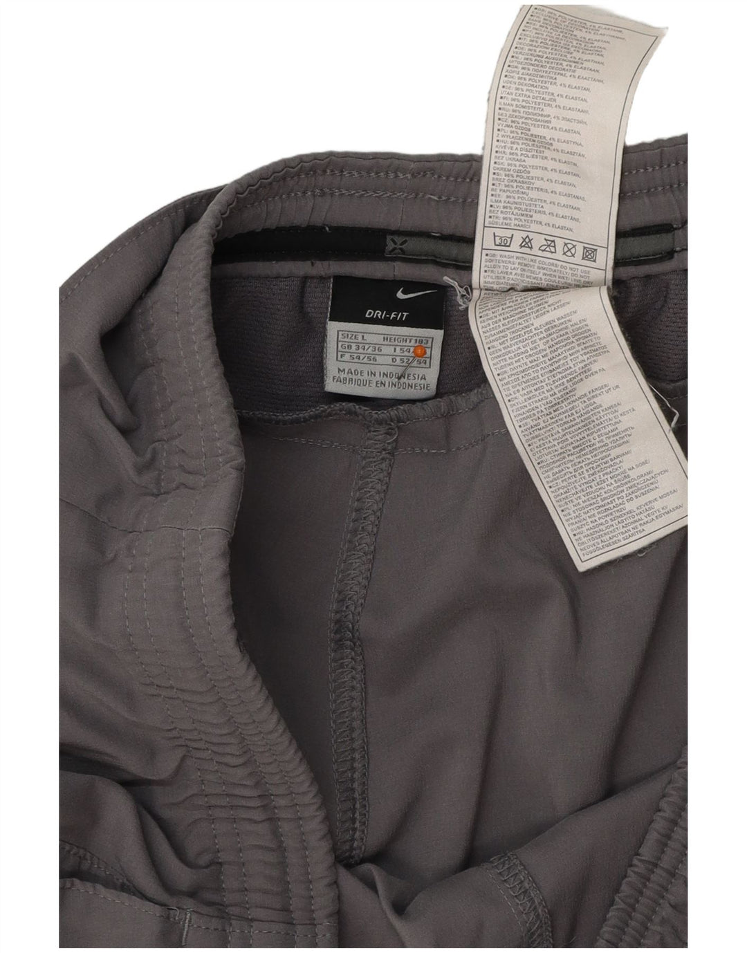 NIKE Pantalones cortos deportivos Dri Fit para hombre Poliéster gris grande