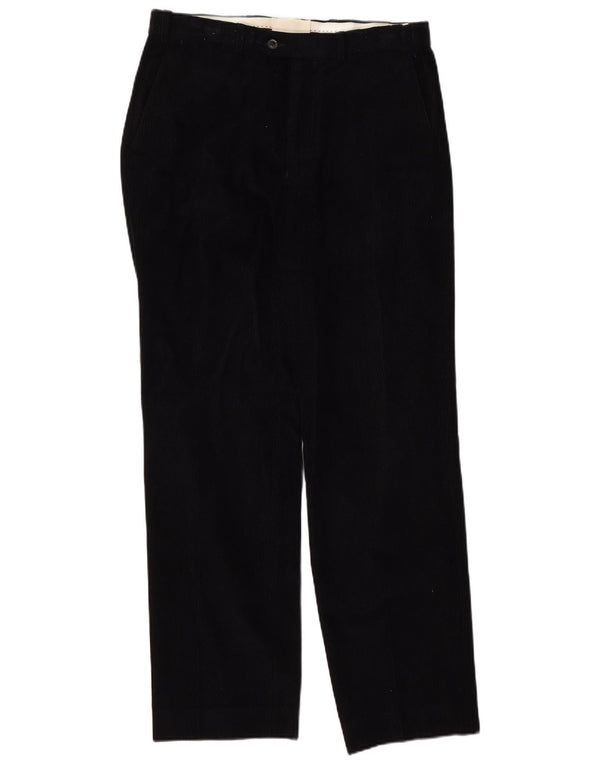 Marks & Spencer Pantalones rectos de pana para hombre W32 L31 Algodón azul marino