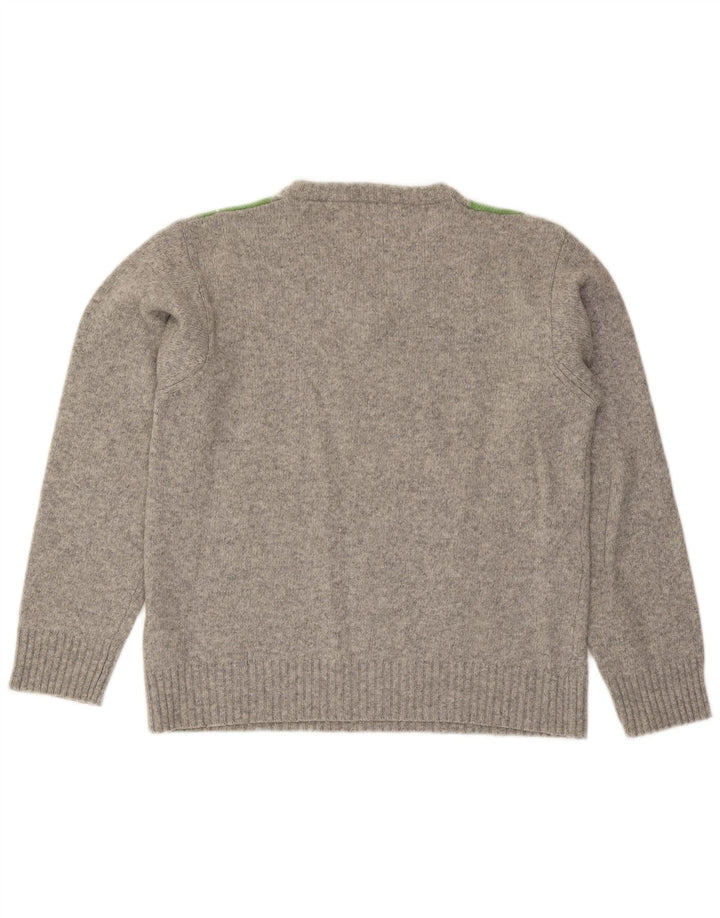 Meltin' Pot Jersey con cuello en V para hombre XL Gris Argyle/Lana de diamante