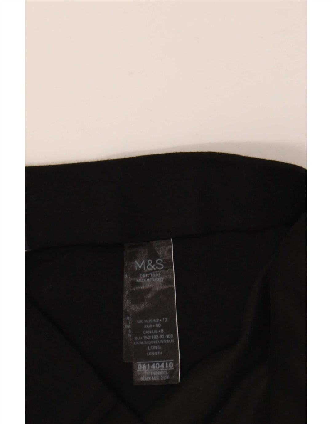 Marks & Spencer Leggings para mujer UK 12 Medium Viscosa negra
