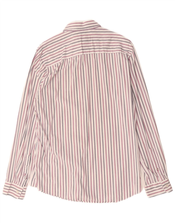 Crew Clothing Camisa de corte costero para hombre Algodón de rayas multicolor mediano