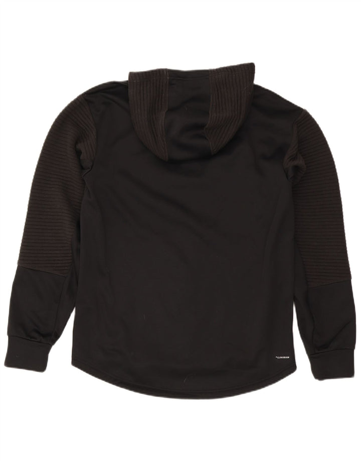 Adidas Mens Climawarm Zip Sudadera con capucha Suéter Mediano Negro Poliéster